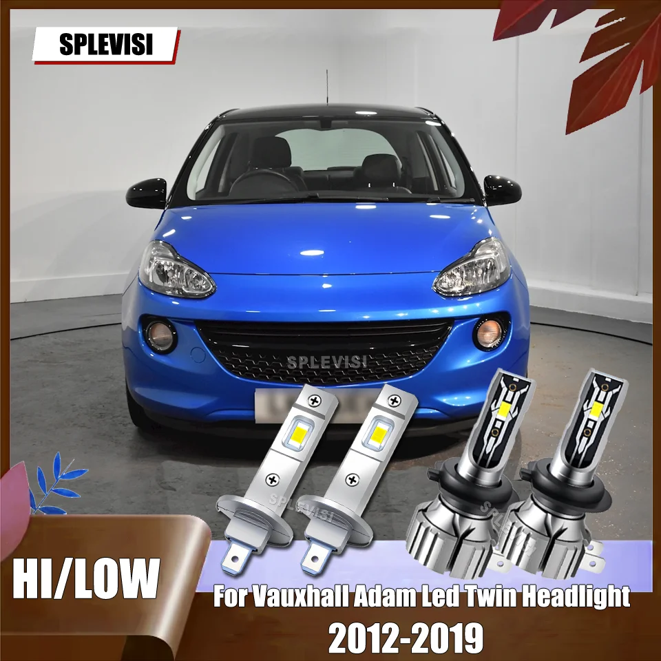 

High-Efficiency H1 H7 LED Headlights High Low Beam For Vauxhall Adam Led Twin Headlight 2012 2013 2014 2015 2016 2017 2018 2019