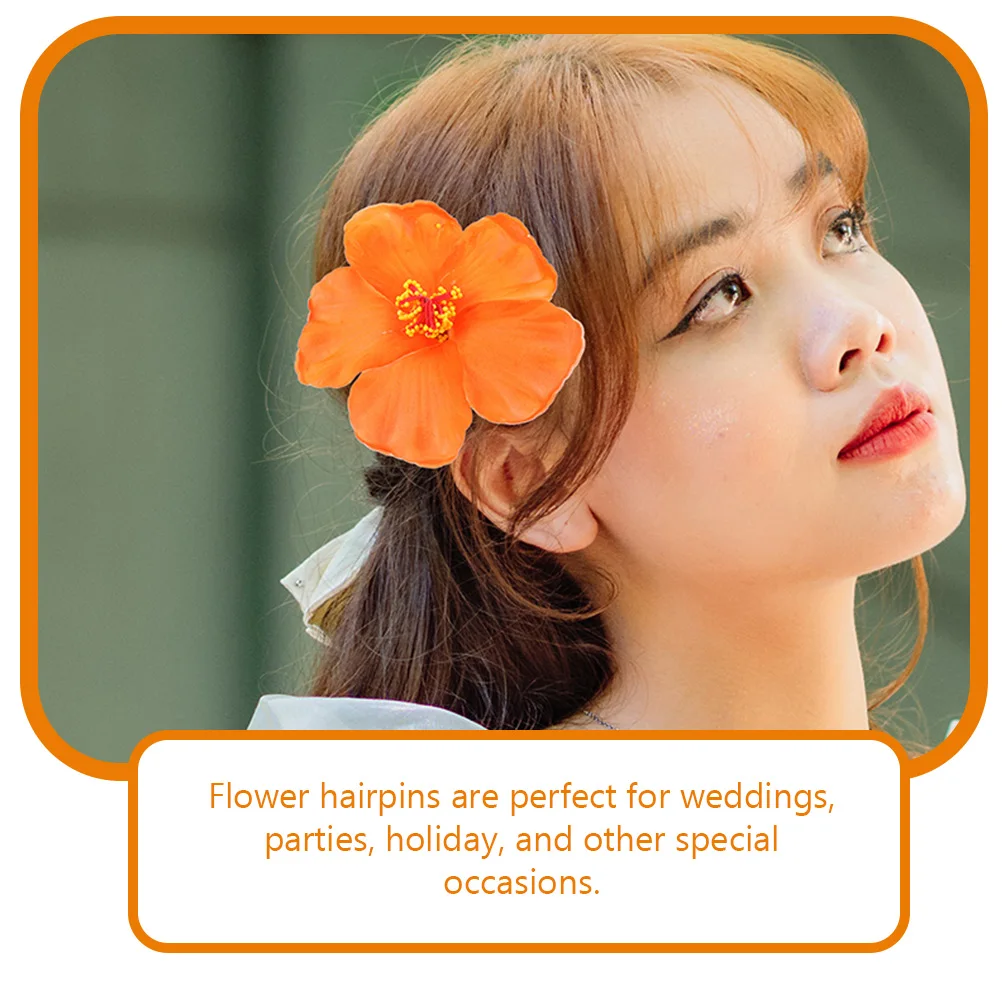 

9pcs Hairpins Plumeria Flowers Accessories Barrettes for Women Girls Bridesmaid Summer Hairstyle Tools Occasions