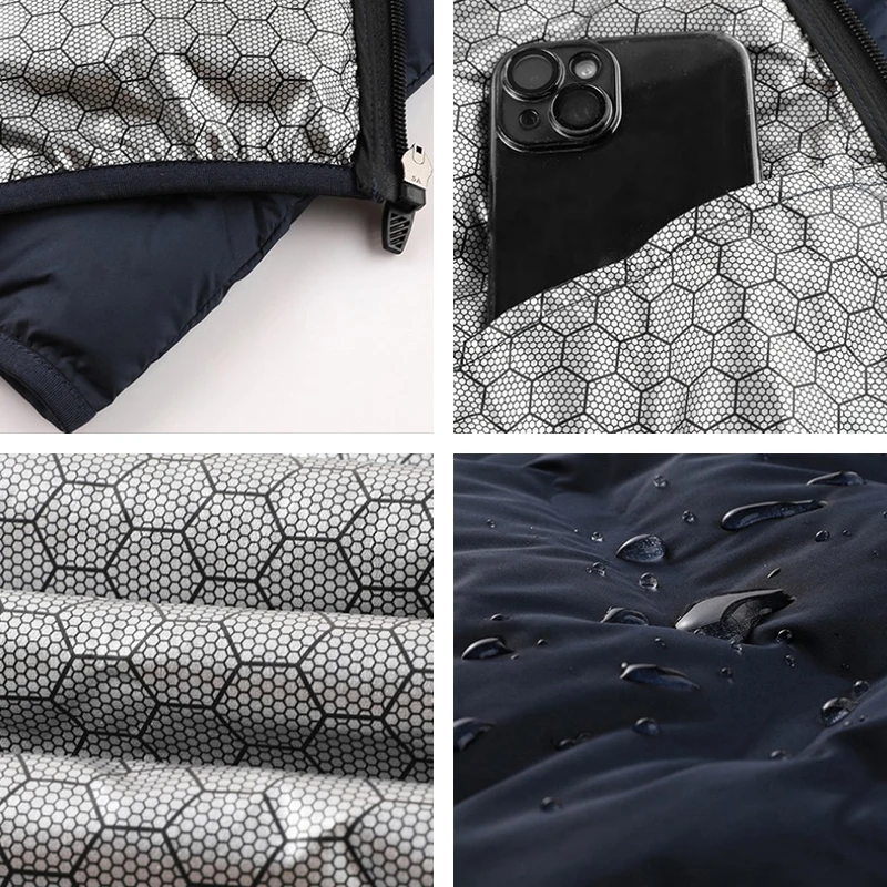 Chaqueta de plumón de pato blanco nuevo de invierno para hombre, chaqueta acolchada a prueba de viento con cuello levantado grueso y cálido, chaqueta impermeable de alta calidad para hombre 8XL