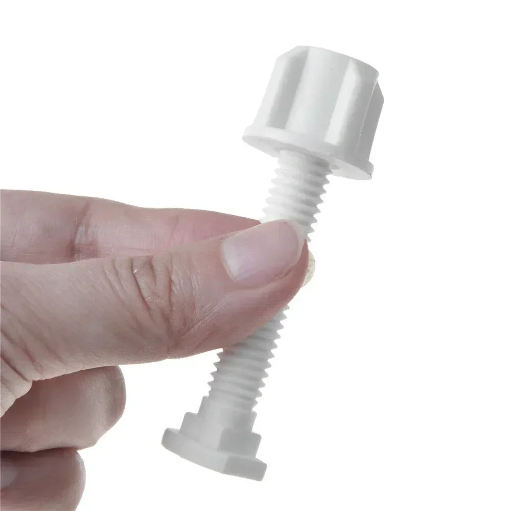 Boulons de Charnière de Siège de Toilette en Plastique, Kit de Fixation de Vis, Couvercle de Toilette, Réparation, Accessoires Chauds, 1 Ensemble