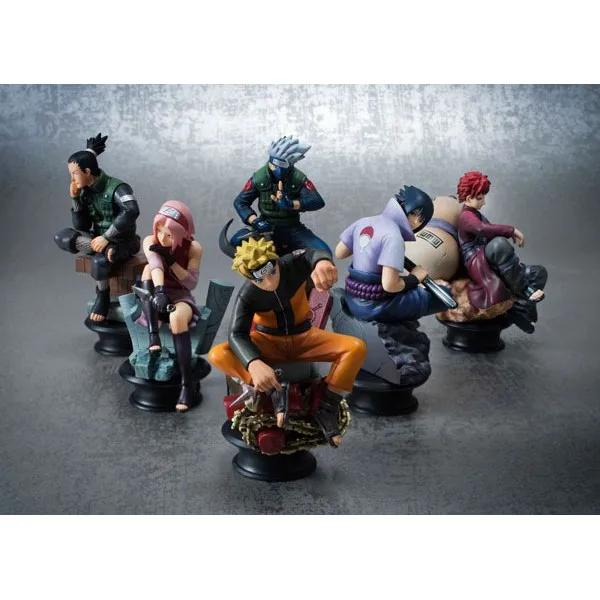 6ชิ้น/เซ็ตนารูโตะ9cm Gaara Kakashi SAKURA Uzumaki Hatake ตุ๊กตาขยับแขนขาได้