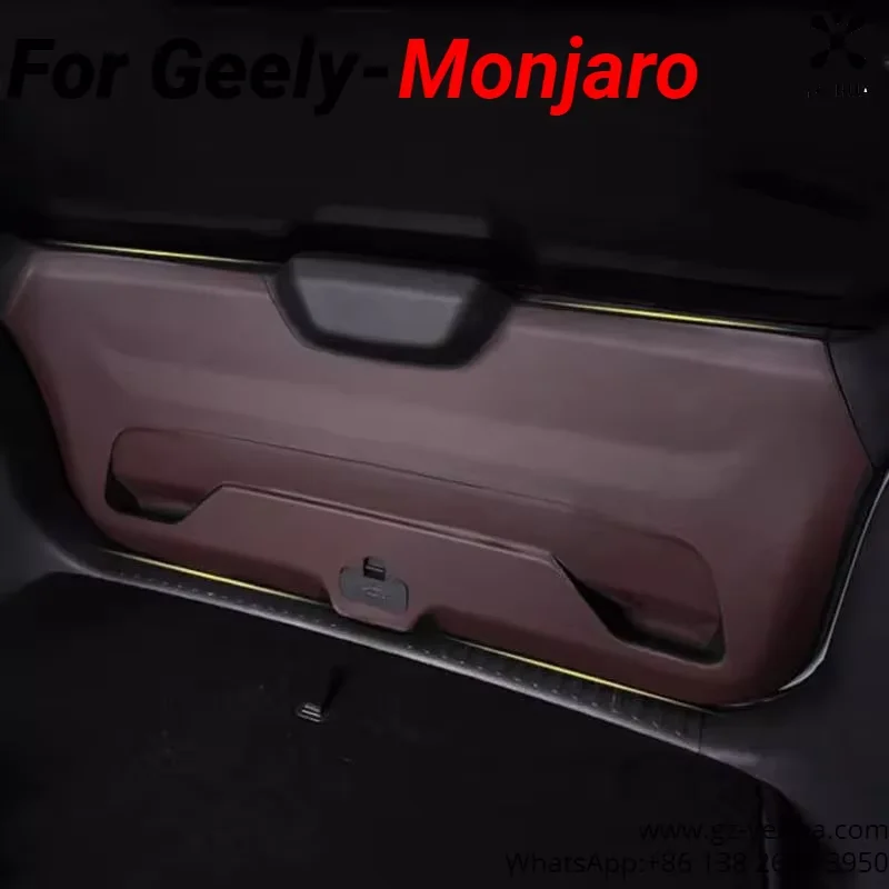 For GEELY Monjaro Manjaro Xingyue L KX11 2022 2023 Car Trunk Tailgate Anti Kick and Dust Pad Protection PU Leather