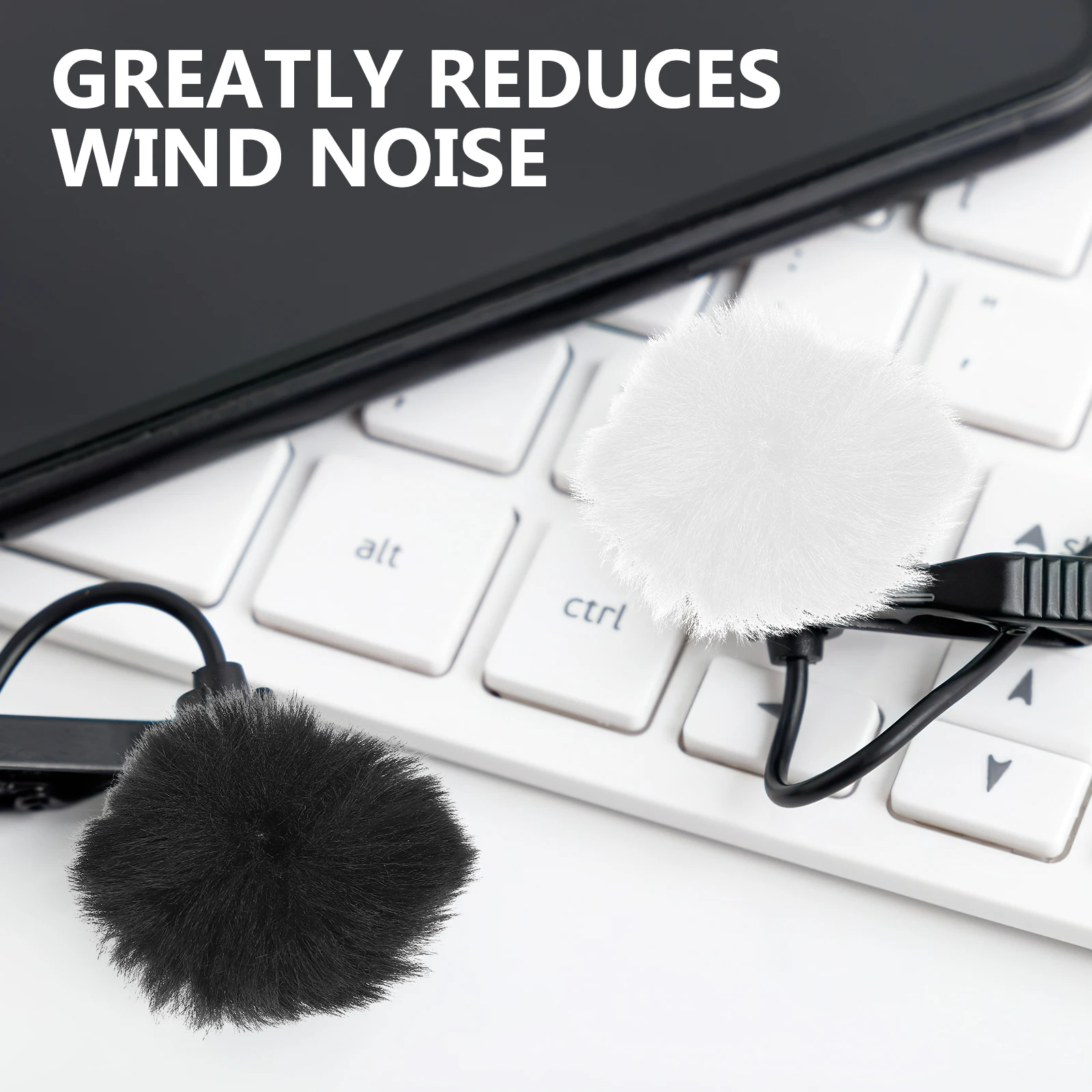 6 قطعة غطاء ميكروفون فروي مقاوم للرياح للبث المباشر في الهواء الطلق ميكروفون الزجاج الأمامي ملحقات تسجيل الصوت المحمولة