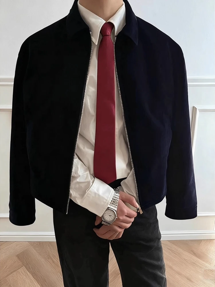 

Мужская бархатная куртка American High Street Faion Brand Haome Верхняя одежда Cleanfit High-End Feeling Loose Fit Diamond Embelli...