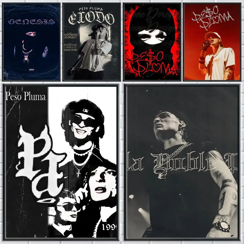 

Rapper P-Peso Pluma Poster Posters Fancy Wallart Sticker for Living Room Bar Painting Decoration Room Wall Decor