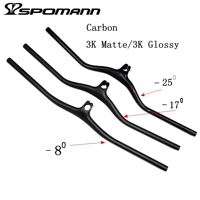 carbon integrated handlebar MTB rise handle bar mountain bike handlebars with computer table screw bicycle parts 8/17/25 Degree