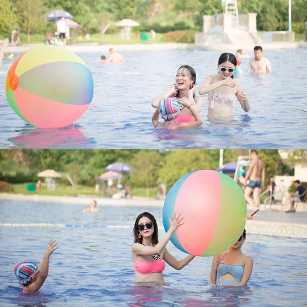 Pallone da spiaggia gonfiabile colorato arcobaleno Materiale premium Palloni da spiaggia gonfiabili per piscina estiva per bambini sicuri per interni ed esterni