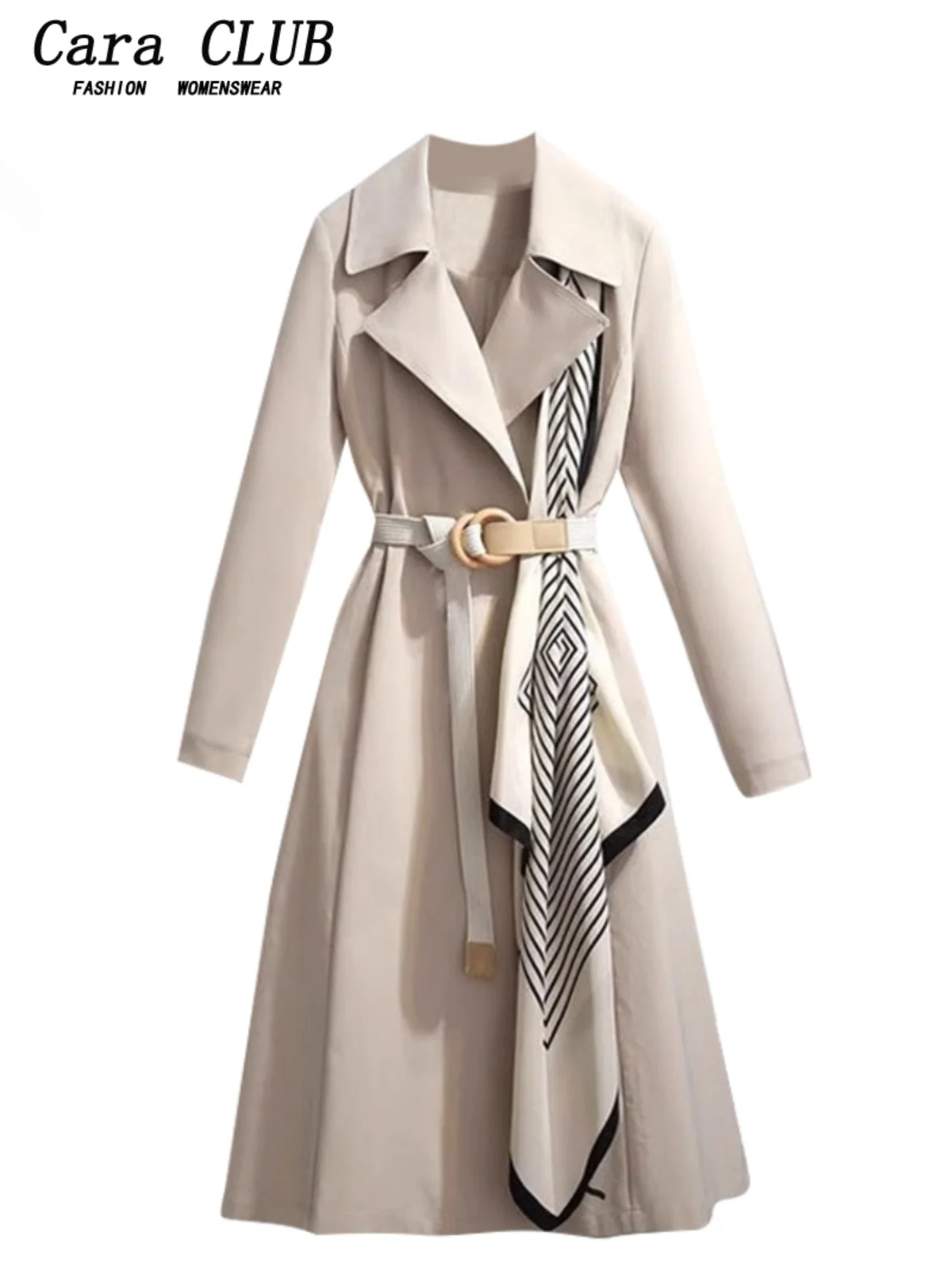 

Trench Coat Women Age Reducing Simplicity Printting Vinatge Utility Features Summer Emo Lengthened Dry College Woman'S Senior