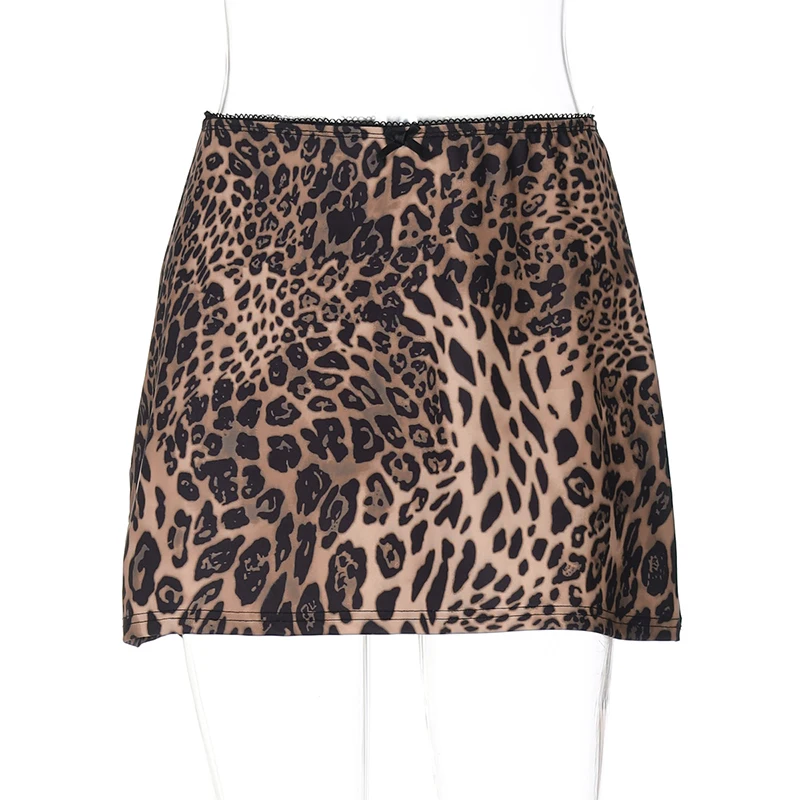

BKLD модная повседневная мини-юбка с леопардовым принтом, простой стиль, юбка-карандаш с высокой талией и запахом на бедрах, новая уличная одежда Y2K, низ