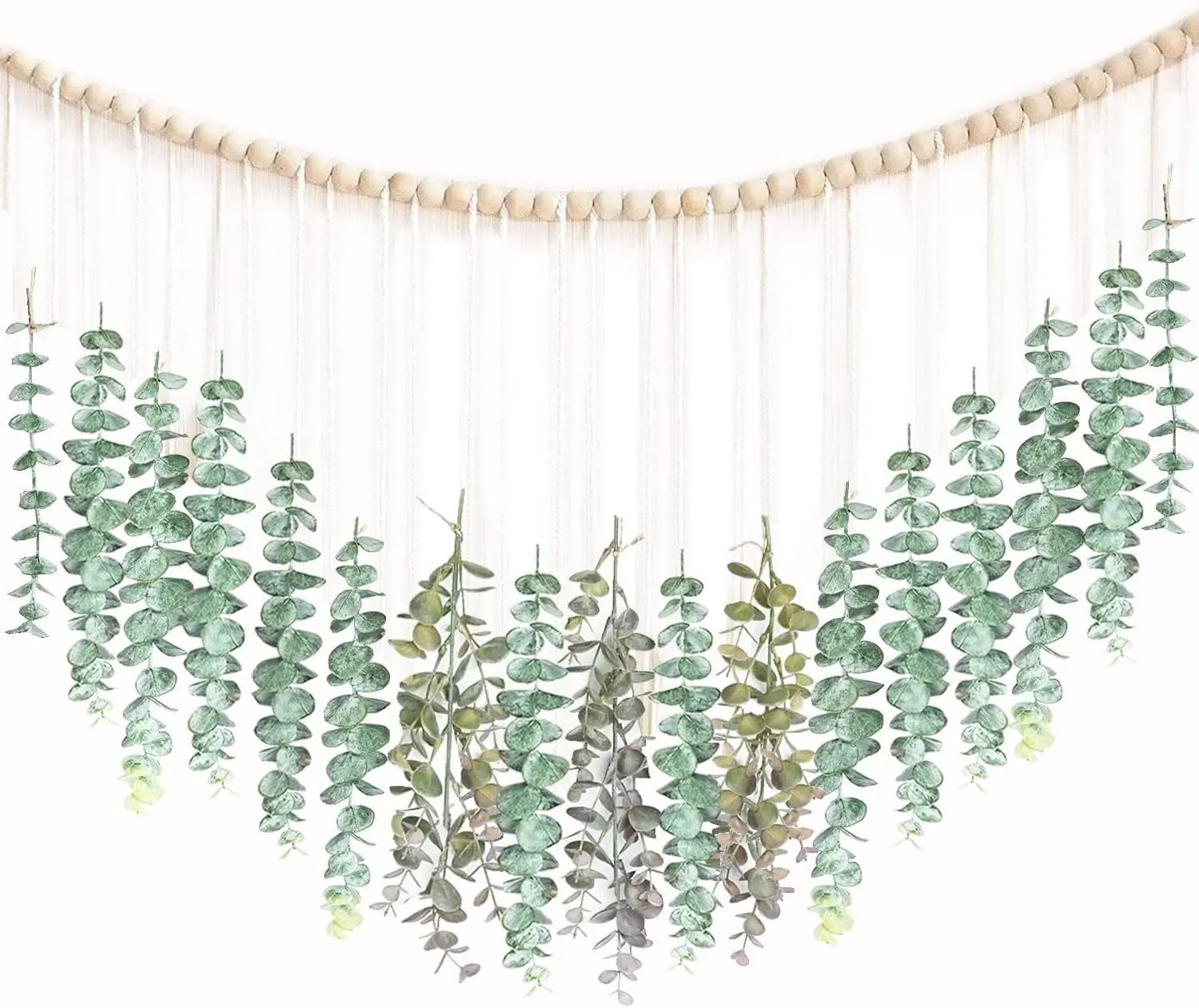 Artificial plant wall decoration farmhouse rustic bohemian wall decoration, suitable for bedrooms, living rooms, bathrooms