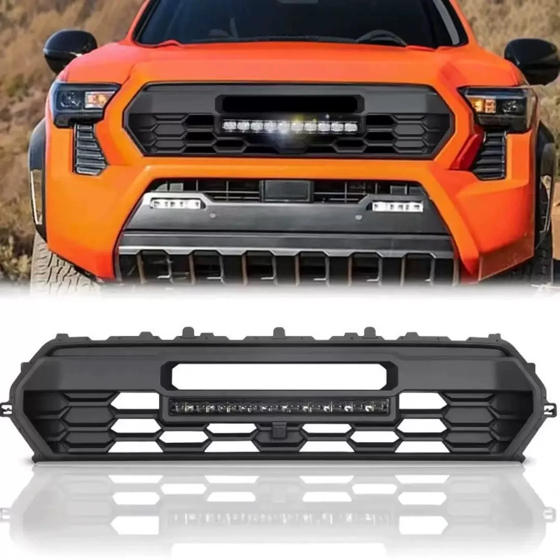

Auto Racing grills fit for toyota tacoma 2024 2025 2026 Led bar Abs Grille Grill Auto Accessories