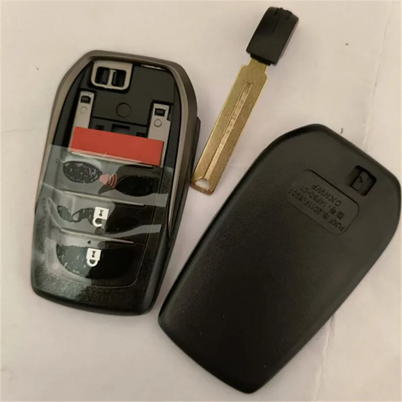 

3 шт., 2 + 1/3 кнопки, смарт-пульт дистанционного ключа, чехол для Toyota Hilux Fortuner Land Cruiser Camry, сменный чехол для ключа