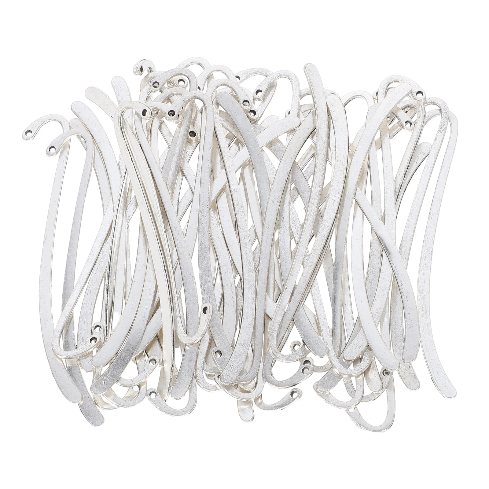 50pcs Vintage Metal Pendant Carved Hook Diy Bookmark Supplies Alloy Craft Bookmark Hook Retro Book Mark Reading Page Marker Diy