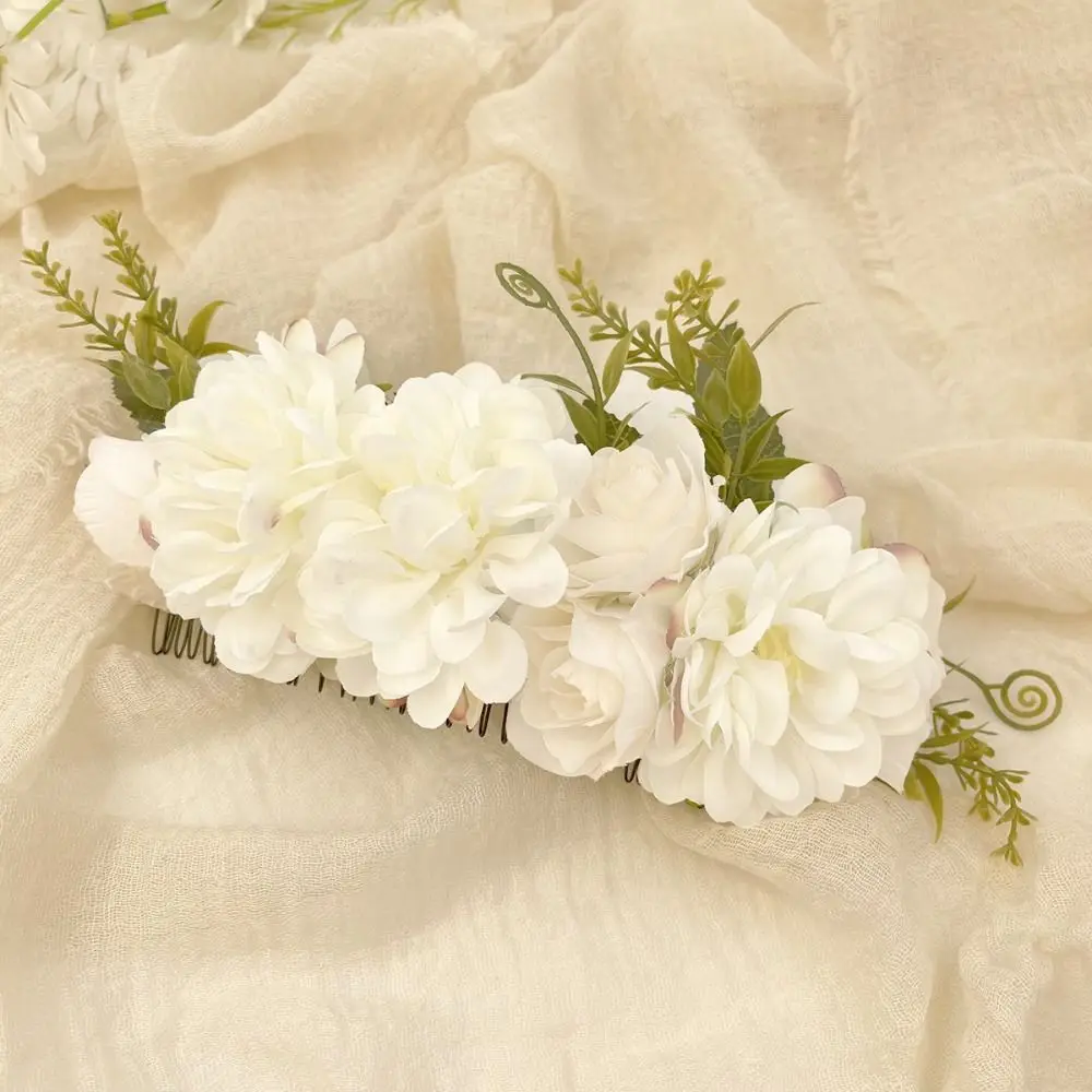 

Flower Flower Hair Comb Thailand Side Clip Flower Hairpin Styling Tools Fixed Combs Wedding Bride Accessories