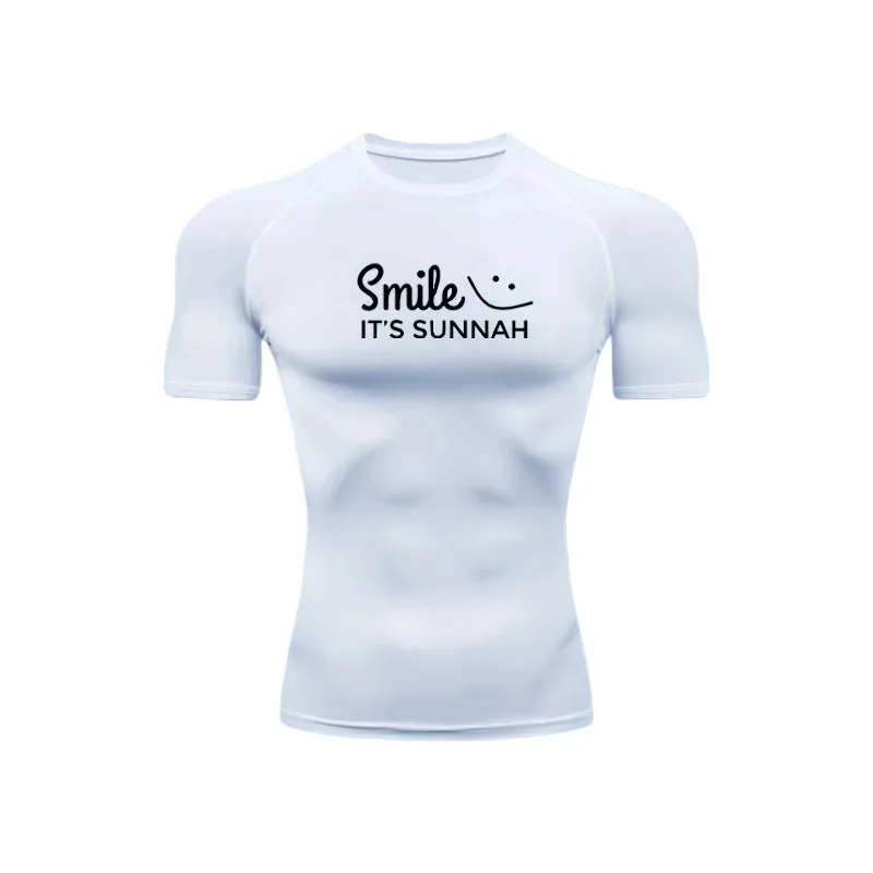 Sweat-Resistant Men's Quick-Dry Sports Shirt Fitness T-Shirt Tight Training Breathable Running High Elasticity Material Cycling
