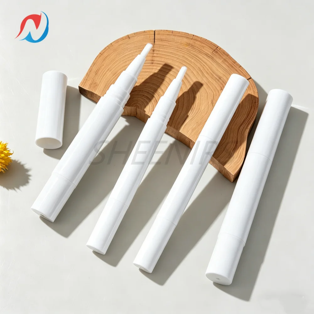 

100PCS 3ml White Empty Nail Oil Polish Pen with Brush Twist Up Cuticle Oil Pen unrefil Cosmetic Applicator for Nail Art DIY