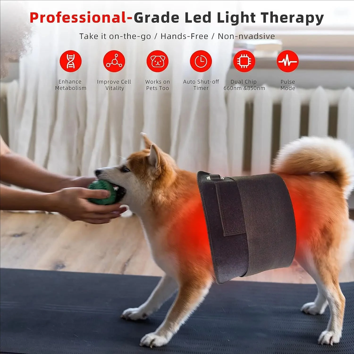 LED Infrarood Lichttherapie Pad Gezichts- en lichaamsschoonheidsinstrumenten Rug-, knie-, hand- en voetpijnverlichting 660nm 850nm Home Pad