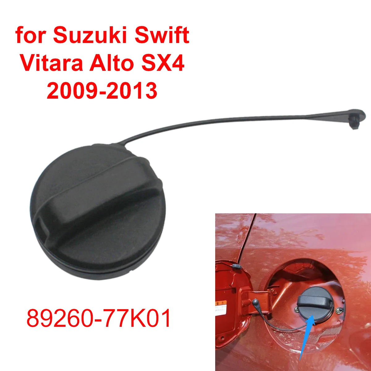 Car Fuel Tank Cap Gas Petrol Oil Filler Cover 89260-77K01 for Suzuki Swift SX4 Vitara Alto 2009-2013