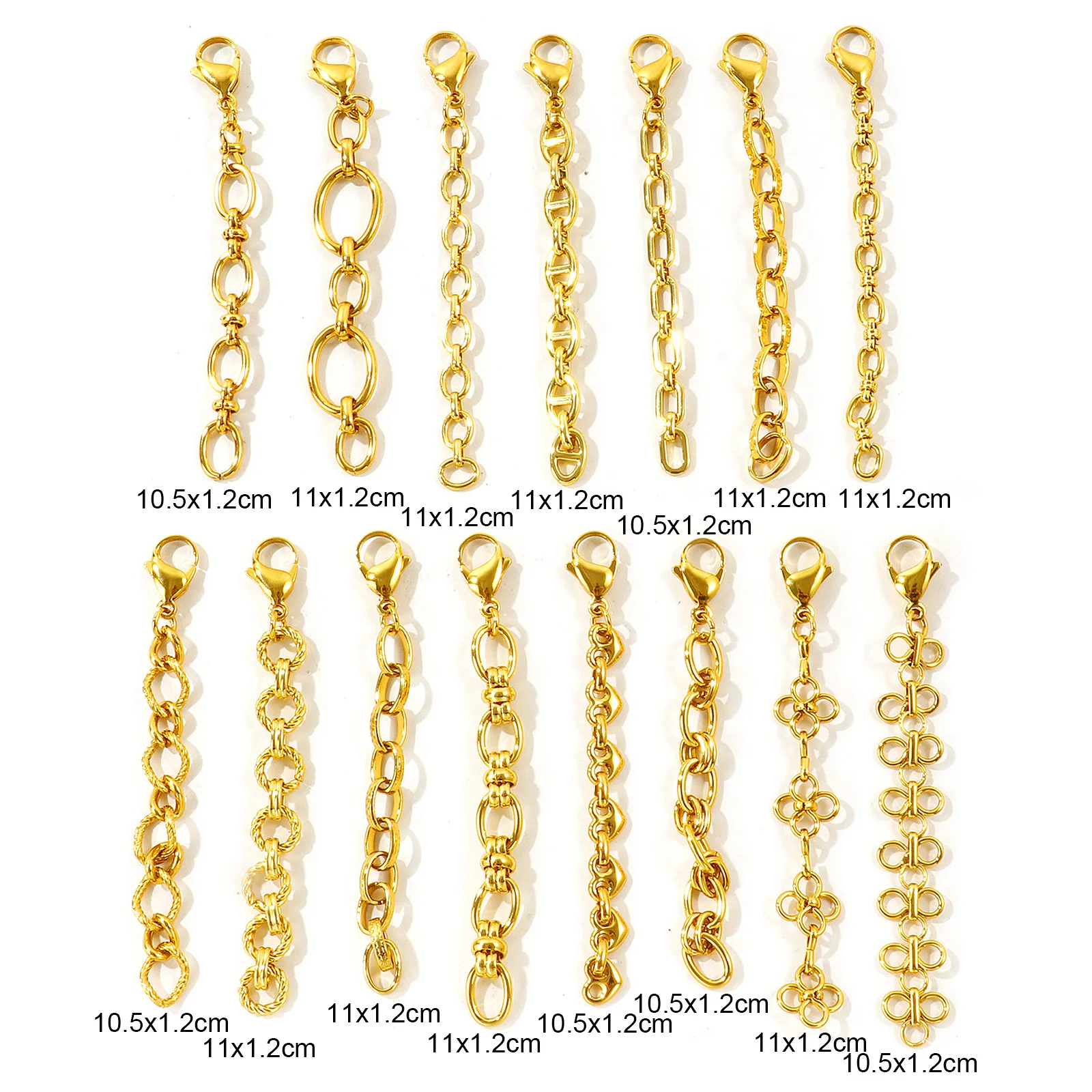 2pcs Stainless Steel Bikini Strap Clip On Charms Pendants Women Beach Jewelry Making Gold Plated Link Chain Jewelry Wholesale