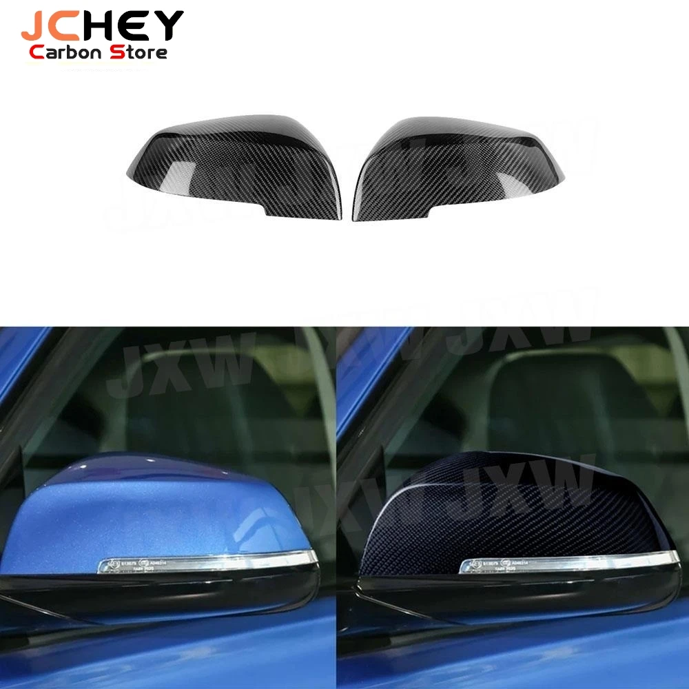 

JCHEY Carbon Fiber Rear View Mirror Cover Caps Fit For BMW 1 2 3 4 X Series F20 F21 F22 F23 F30 F31 F32 F33 F36 X1 E84 2012-2017