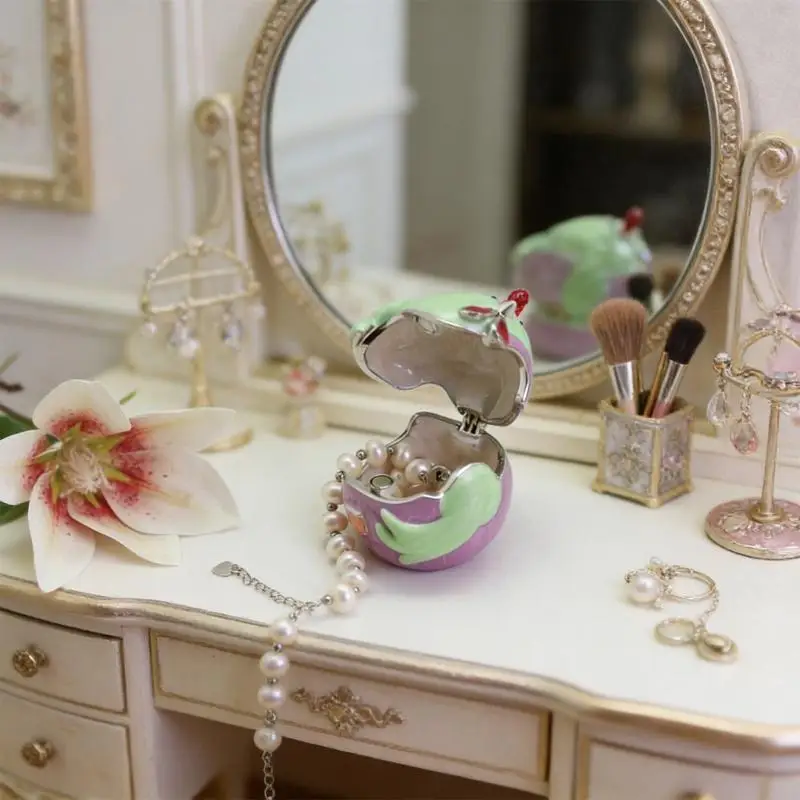 

Stylish Double Chicken Design Decorative Box Chicken Jewelry Organizers Perfect For Rings Earrings And Small Accessories