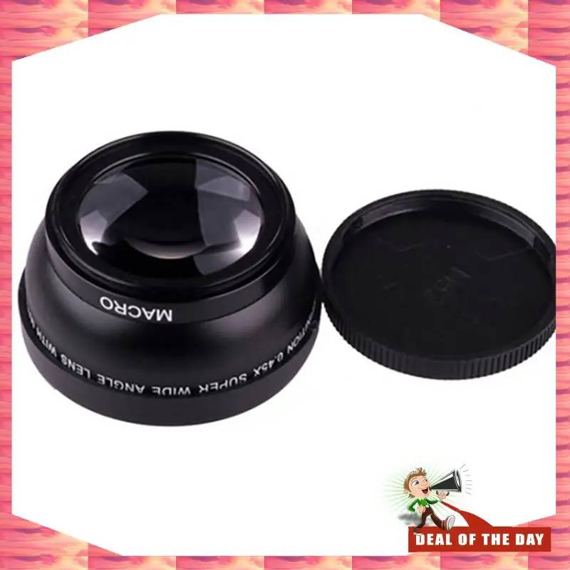 24-Hour Delivery Wide Angle Lenses 0.45X 52Mm Wide Angle HD Lens Conversion Wide-Angle Camera Lens With Macro Lens