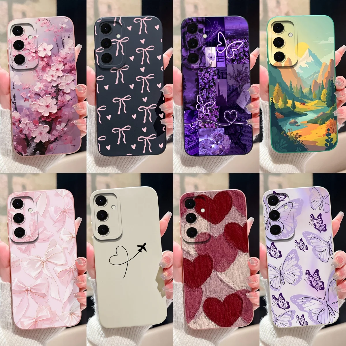 Cases For Samsung Galaxy S25 FE Plus Ultra Edge Butterfly Bowknot Non-slip Housing For Samsung S25FE S25+ S25Ultra S25Edge Funda