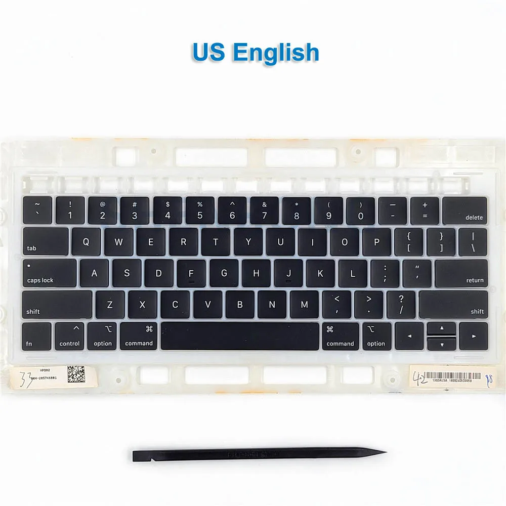 New A1989 A1990 Keyboard keys keycap For Macbook Pro Retina US UK Russian French German Turkish Laptop Key Cap 2018 2019 Year