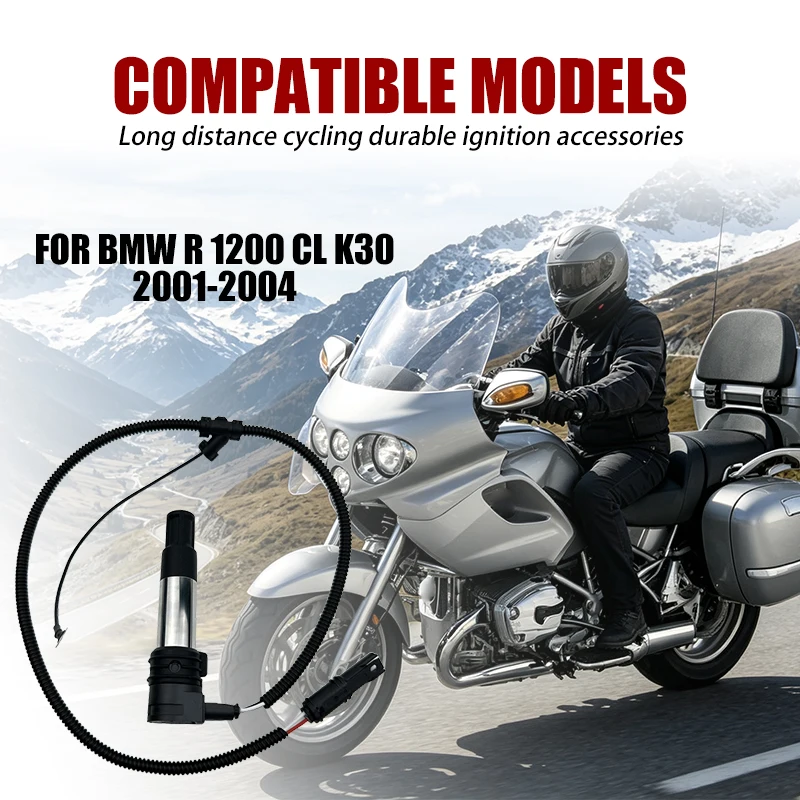 Motorcycle Ignition Coil For BMW R1200C R1200CL K30 1997-2004 R1200 CL Ignition System Coil Replacement 12137715854 7715854-02