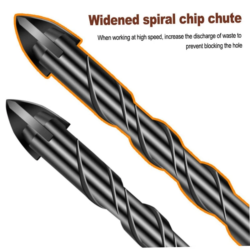 A23T 7pcs Hex Shank Drill Bits Set, Multipurpose Stepped Drill Bit Tile Drill Bit, Firewood Hand Drill Cone, Alloy Material for