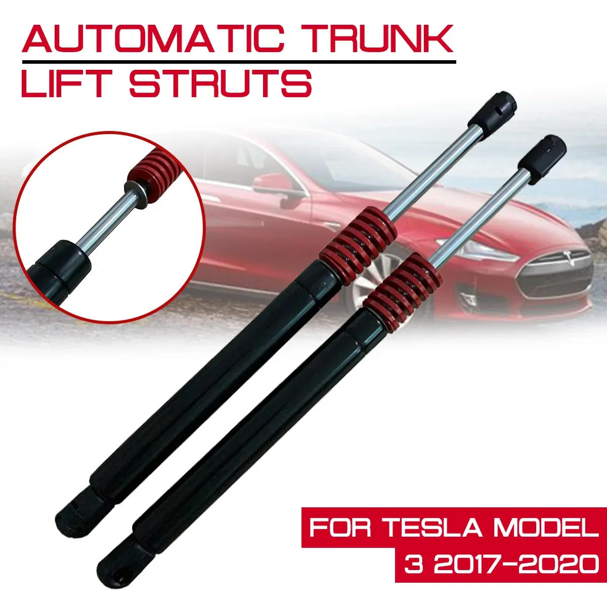 Rear Trunk Tail Gate Gas Shock Car Styling Interior Mouldings Lift Strut Bars Support Rod For Tesla Model 3 2017 2018 2019 2020