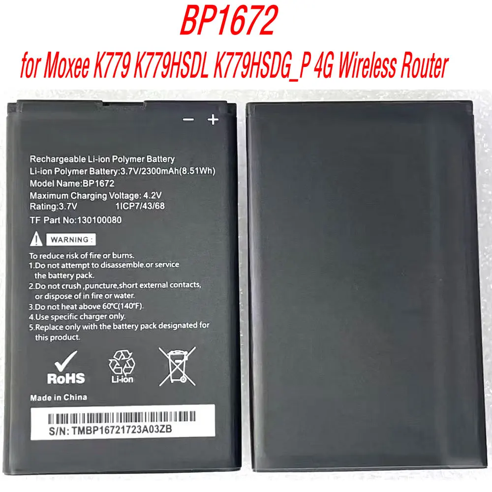 New BP1672 High Capacity Wifi Battery for Moxee K779 K779HSDL K779HSDG_P 4G Wireless Router