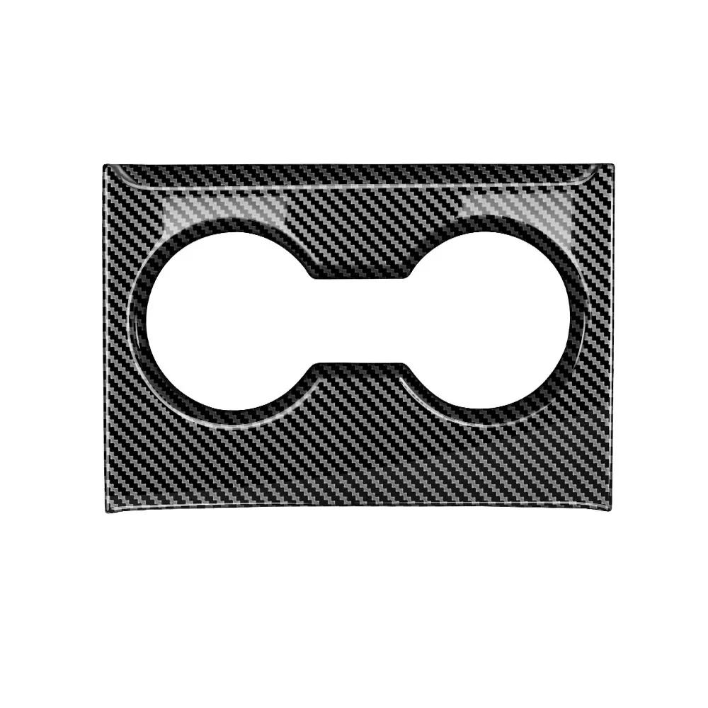 

For Chevrolet Suburban 2023 2024 ABS Carbon Fiber Front Rear Center Console Water Cup Holder Cover Trim Sticker Accessories