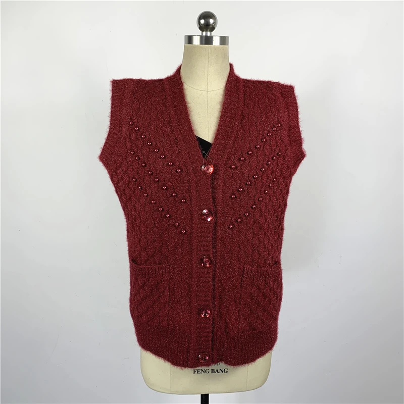 Gilet en fourrure d'agneau Gilet intérieur en peau et cheveux intercalés pour femme Mom Sle Manteau en fourrure d'agneau véritable en peau de mouton australienne pour Mi...