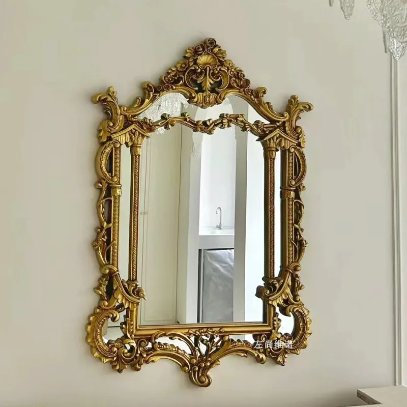 Metal Retro Mirror Decor Unbreakable Bathroom Wall Custom Infinity Mirror Deco Art Makeup Compact Espejos Vintage Room Decor