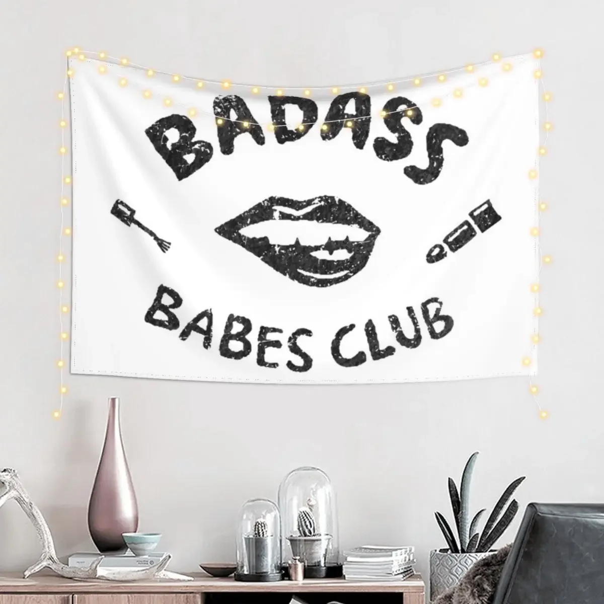 Badass Babes Club Flirt Tapestry Room Aesthetic Aesthetic Room Decors Room Decor For Girls Decorative Wall Tapestry