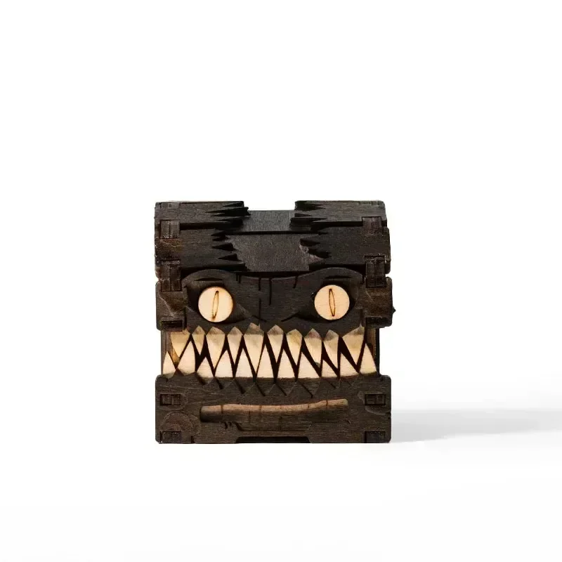 Monster Mimic Treasure Chest DND Wooden Figurine Storage Box Dungeons & Dragons Game Decor Halloween Jewelry Box props Gift