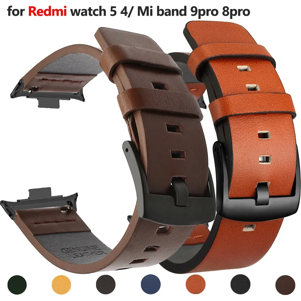 

Кожаный ремешок для часов Redmi 5/4, ремешок на запястье для Xiaomi Mi Band 9pro 8pro, браслет, умные часы, ремешок Correas, аксессуары