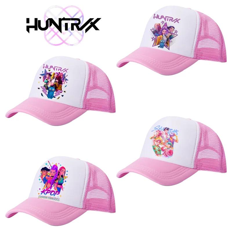 

Бейсбольная кепка KPop «Охотники на демонов» с героями мультфильмов, популярная детская шапка для мальчиков и девочек, летние регулируемые повседневные спортивные шапки для отдыха, подарок