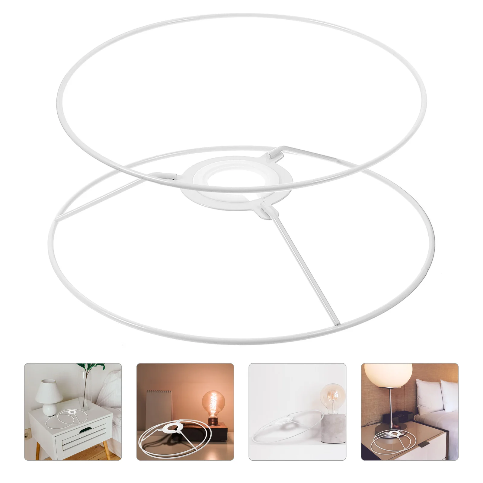 Light Covers Lampshade Frame Ring For DIY Wire Rings Metal Cage Guard Chandelier Fitter