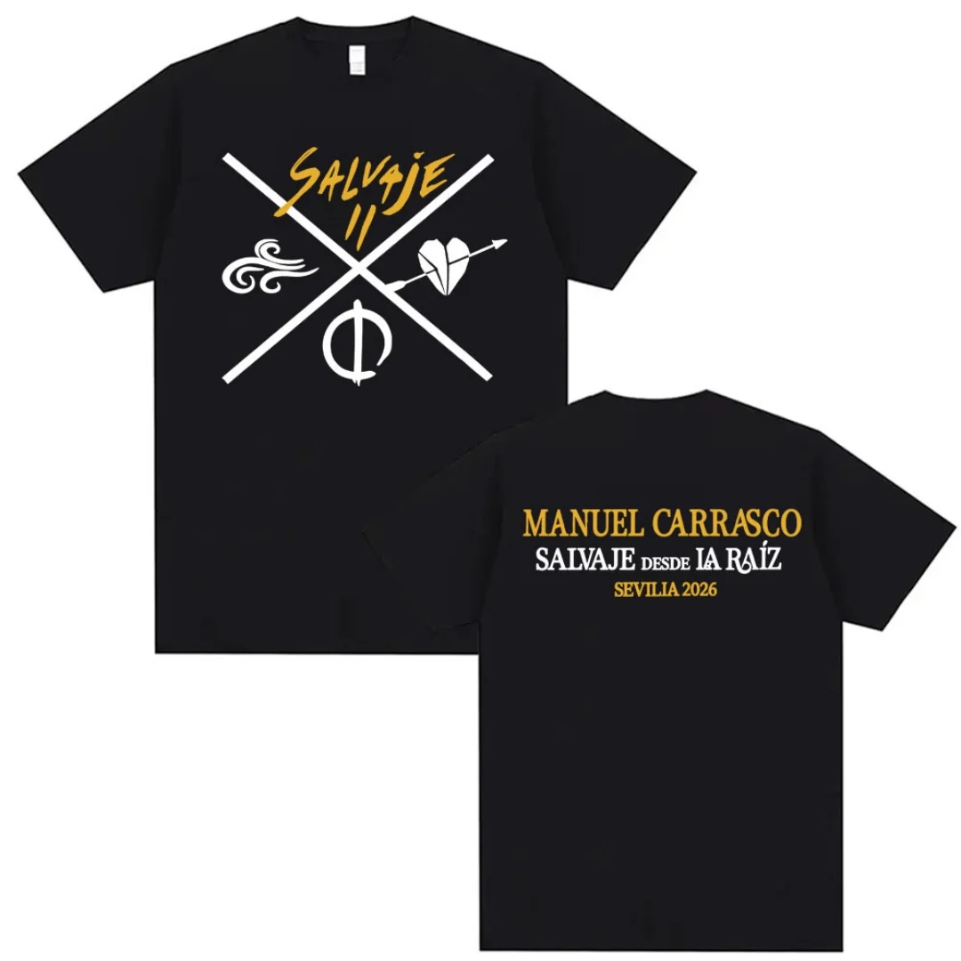 Salvaje desde la Raíz Tour T-shirt Manuel Carrasco graphic T-shirt Summer Pure cotton Men's T-Shirt Clothing Tee Y2k Woman ﻿