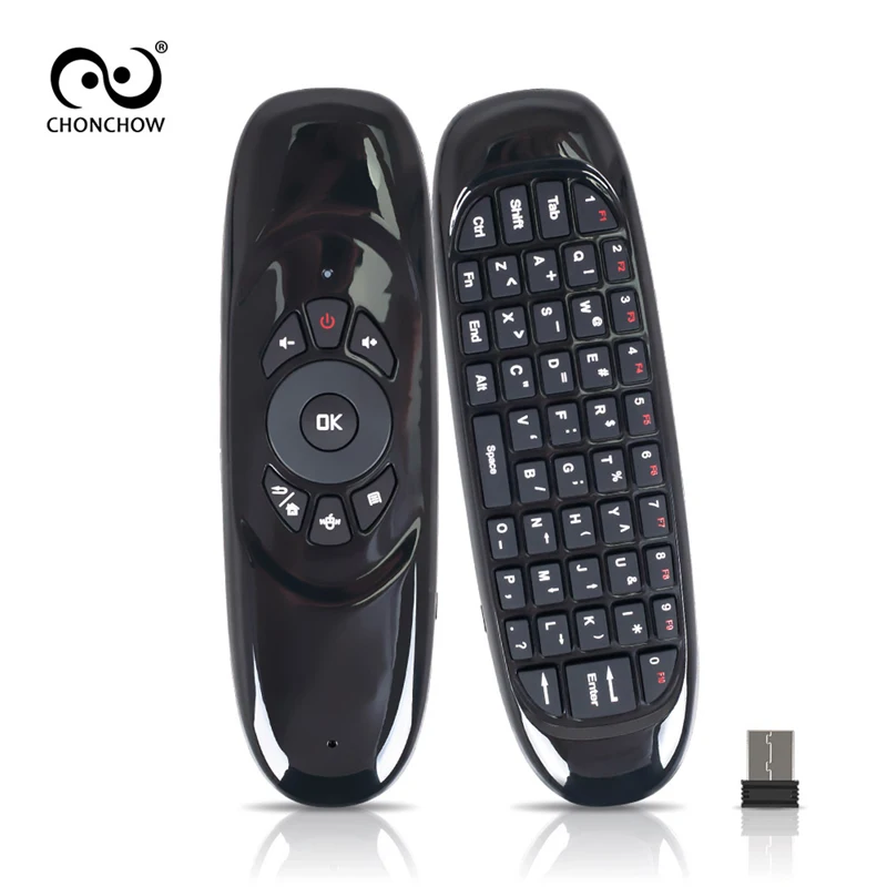 

C120 2.4G Mini Wireless Gyroscope Air Fly Mouse Universal Remote Control With USB Receiver Russian English Version For Smart tv