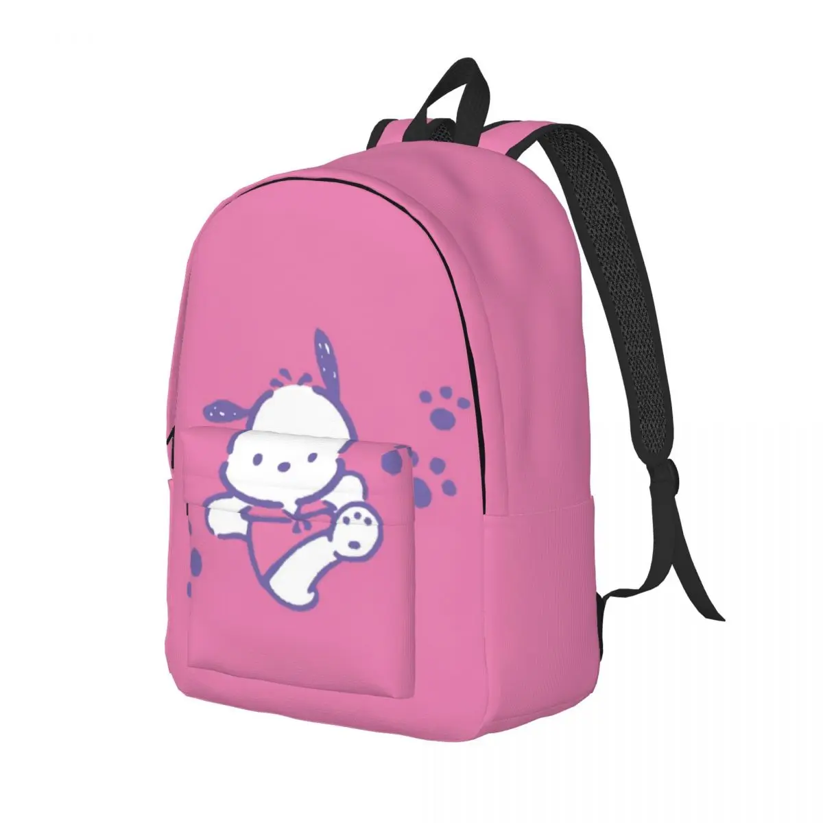 Custom 3D Printing Pochacco Canvas Backpack for Girls Boys Cartoon Anime School College Travel Bags Bookbag Fits 15 Inch Laptop