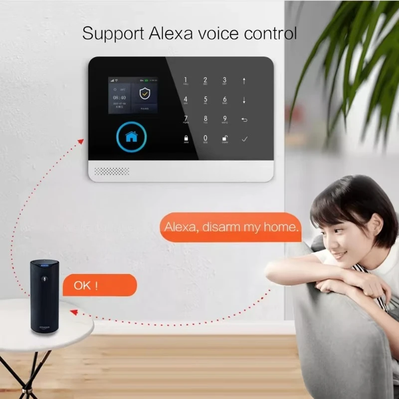 Tuya Smart Home Security Wireless Anti Theft Burglary Fire Alarms WiFi GSM Alarm System with App Control