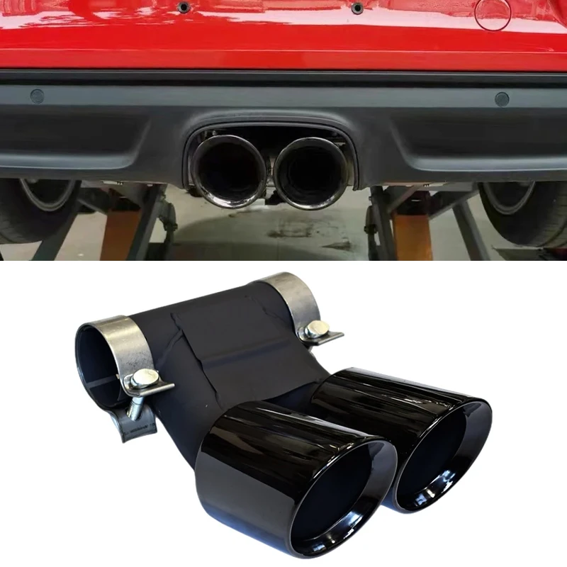 Per 09-24 Porsche Cayman 981 987 718 Boxster scarico rettangolare silenziatore a doppia uscita aggiornato