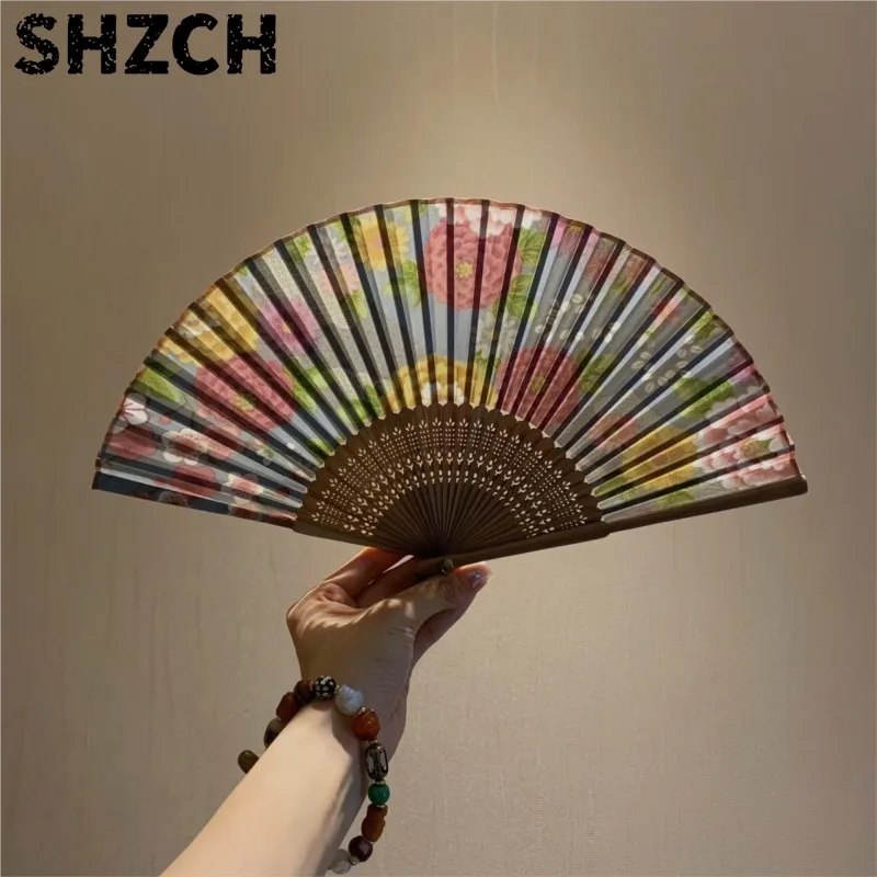 Creative 6-inch Folding Handheld Fan 2026 Daily Hanfu Qipao Shooting Decoration Prop Summer Portable Japanese Style Fan ZI685