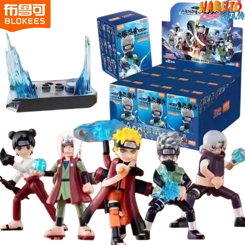 BLOKEES NARUTO Boneco de Montar 2ª Edição Uzumaki Naruto Jiraiya Modelo de Montagem Caixa Surpresa Brinquedo Presente Infantil Decoração de Mesa