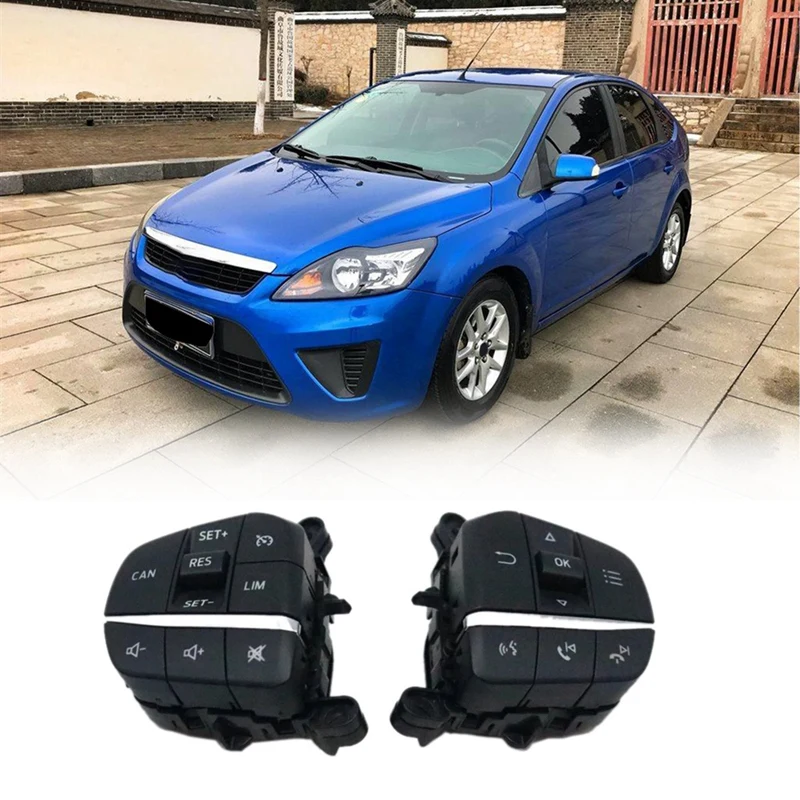 1Pair Car Cruise Control Switch Multifunction Steering Wheel Button For Ford Focus MK4 2019 2020