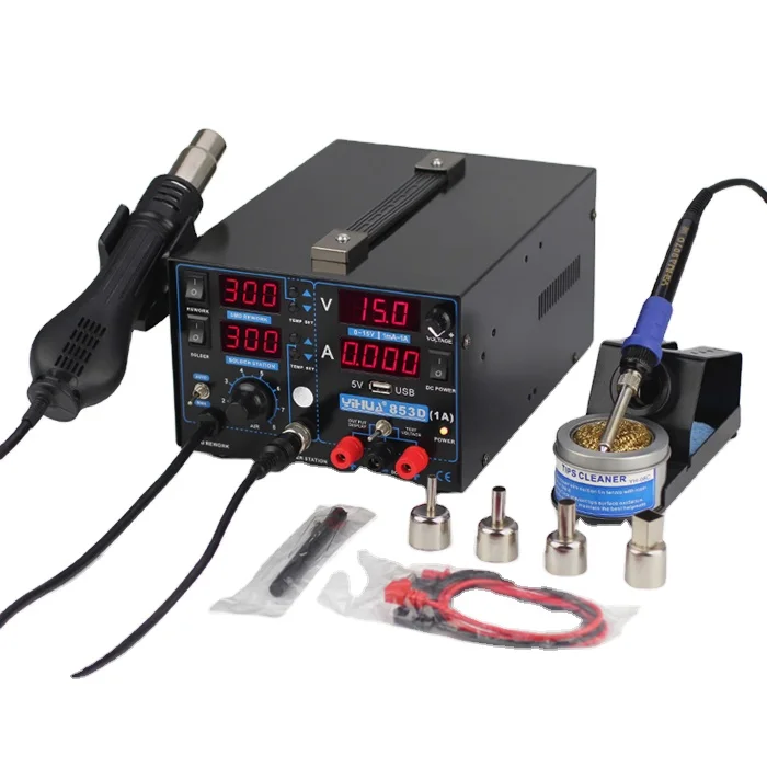 Station Soldering Iron Hot Air Machine