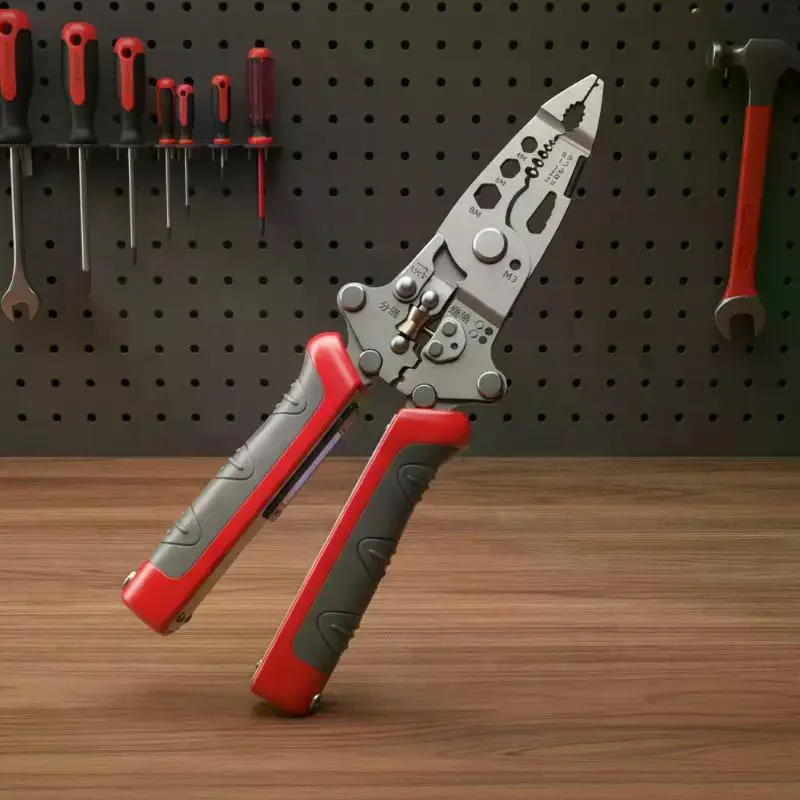 Foldable Wire Stripping Pliers Crimping Tool Multifunctional Electrician Pliers Professional Grade Electrician Tool